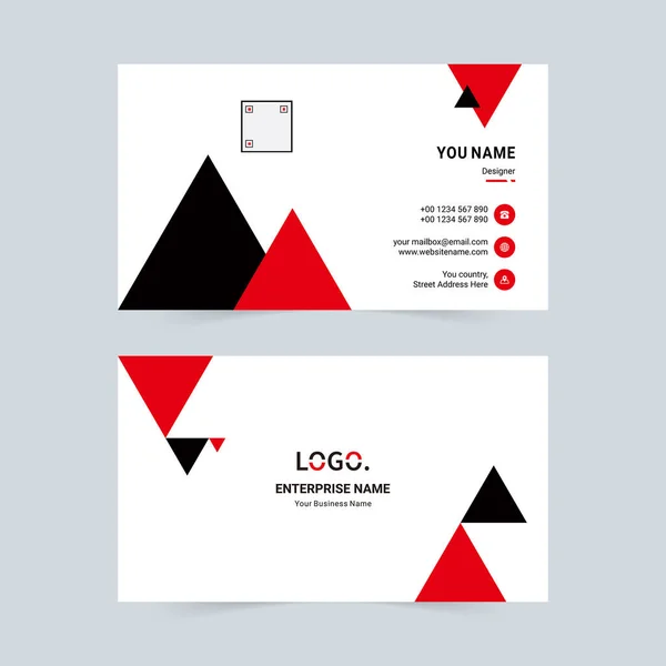 Triangle Simple Carte Visite Entreprise — Image vectorielle