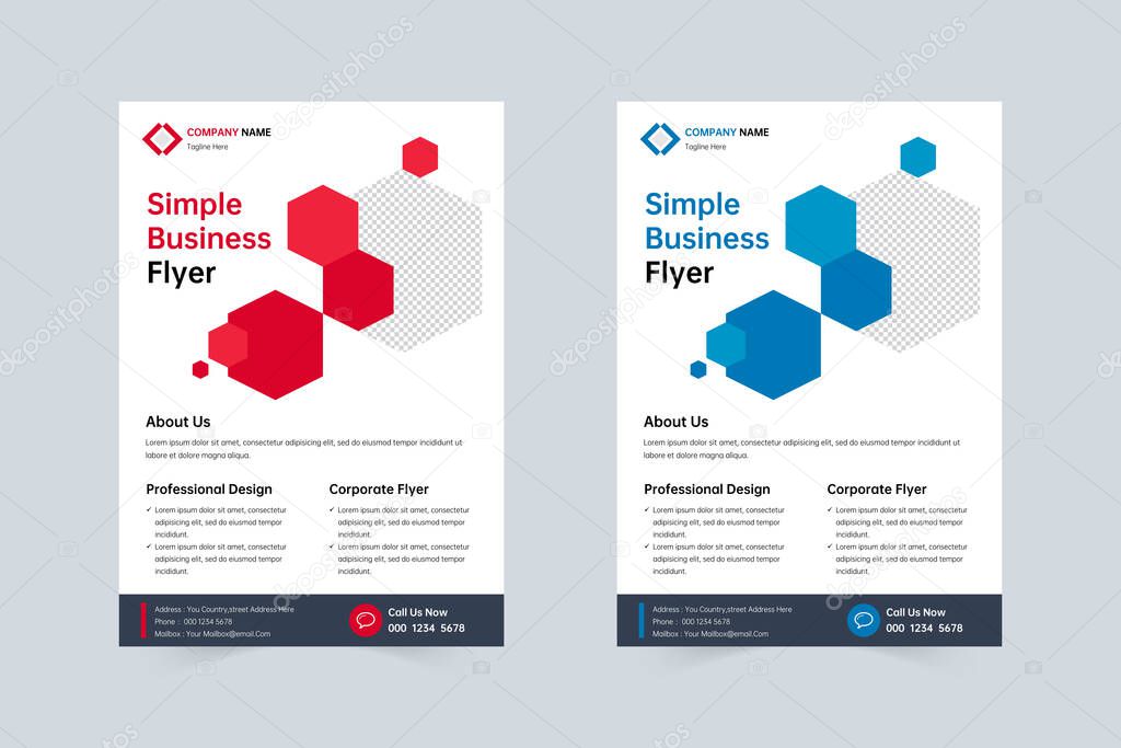 Simple A4 Corporate Business Flyer Template