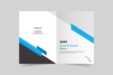 Basit geometrik broşür kapağı şablonu