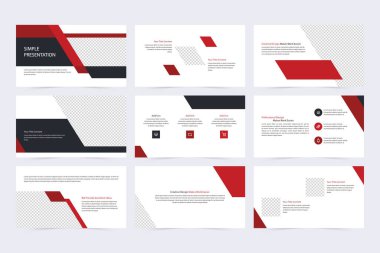 Basit İş Siyah Kaydırma Şablonu