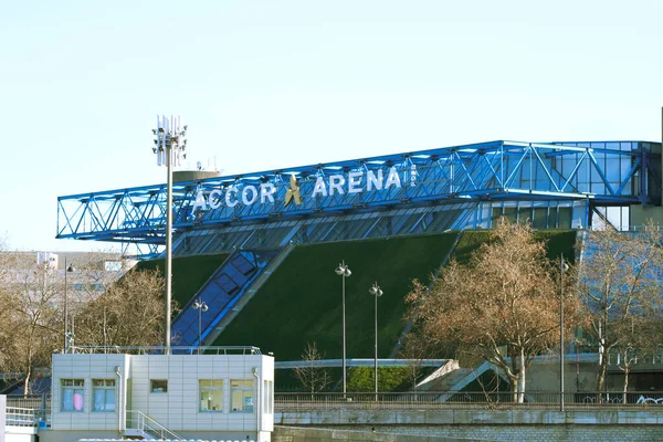 Paris Frankreich Februar 2021 Blick Auf Das Accorhotels Arena Agreement — Stockfoto