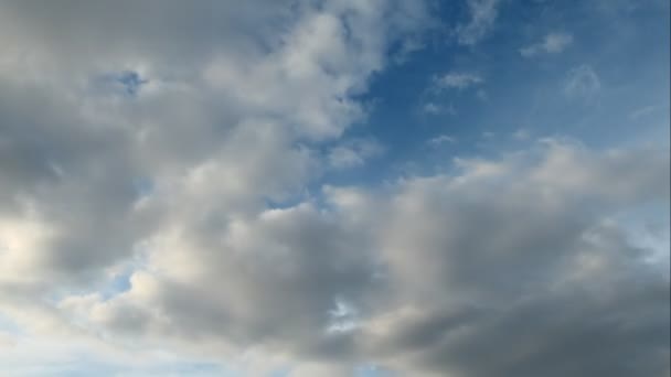 雲の時間経過 青空の下での積乱雲の通過 — ストック動画