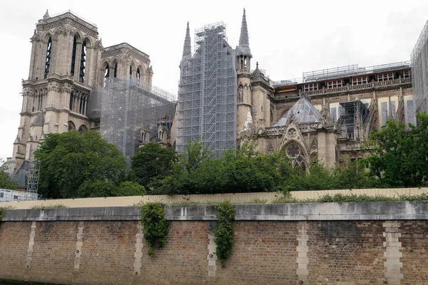 Paris Franţa Iunie 2021 Vedere Catedralei Notre Dame Paris Monument — Fotografie, imagine de stoc