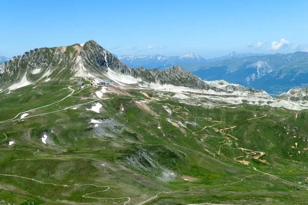 Paisaje Montaña Verano Pastos Alpinos Valle Los Alpes Saboya —  Fotos de Stock