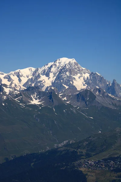 Pohled Masiv Mont Blanc Krajinné Hory Létě — Stock fotografie