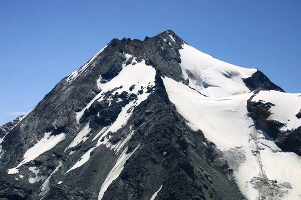 Snowcapped Vârf Stâncos Altitudine Savoy Peisaj Montan Alpi Ghețari — Fotografie, imagine de stoc