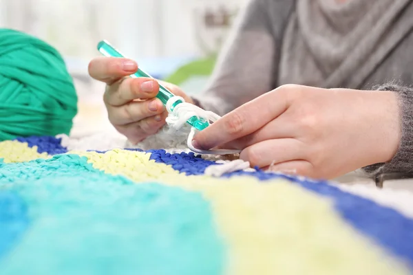 Knitting crochet. Needlework. — Stock Photo, Image