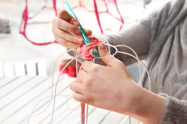 Hand needlework. Needlework. — Stock Photo, Image