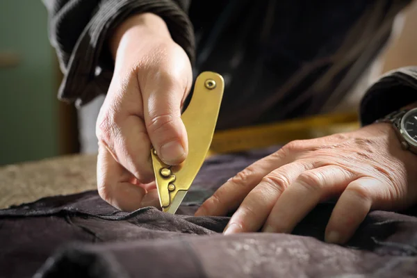 Furrier cut leather — Stock Photo, Image