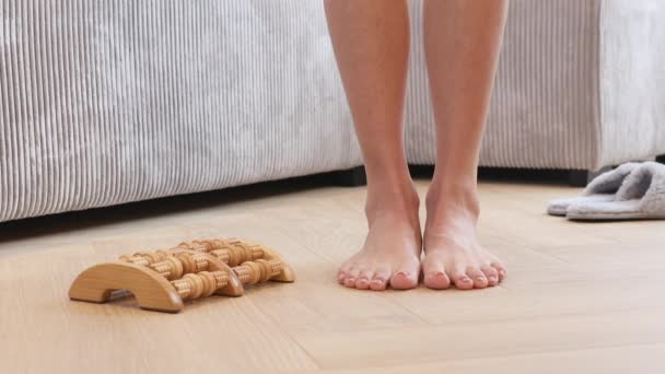 Esercizi Correttivi Piedi Donna Esercita Piedi Polpacci Riabilitazione Del Piede — Video Stock