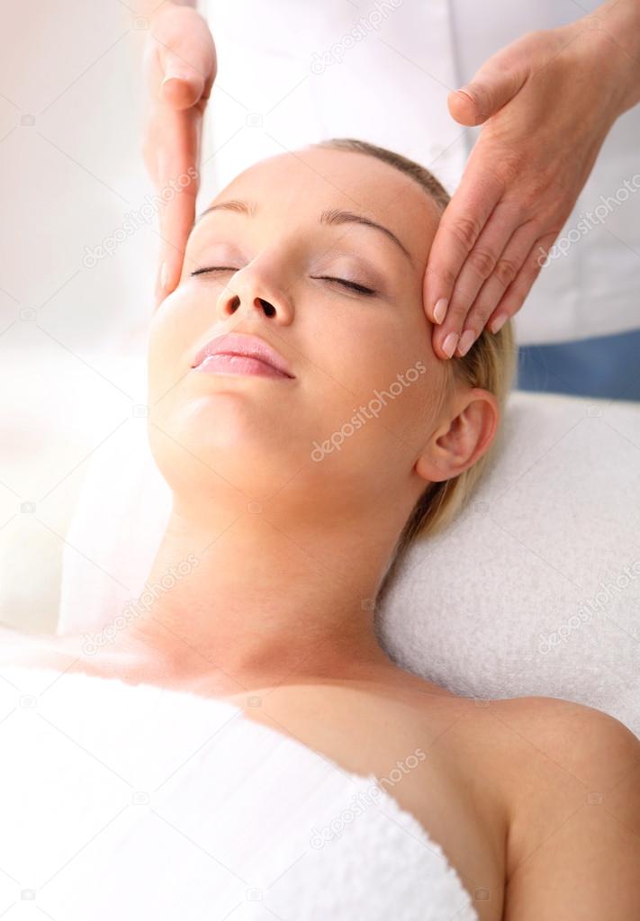 Spa -  woman at face massage