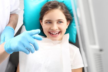 Child to the dentist clipart