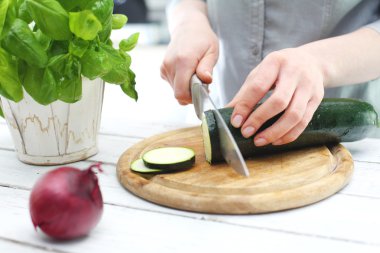 Kabak, bir yemek hazırlama kadın