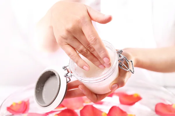 Manicure, hand peeling — Stock Photo, Image