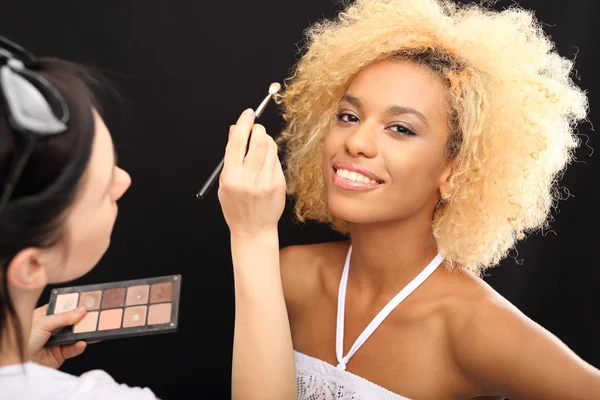 Bruna ögonmakeup — Stockfoto