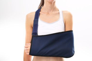 Broken arm, plaster cast