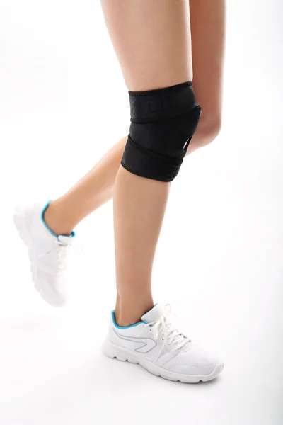 Knee stabilizer, helping with knee injuries — Stok fotoğraf