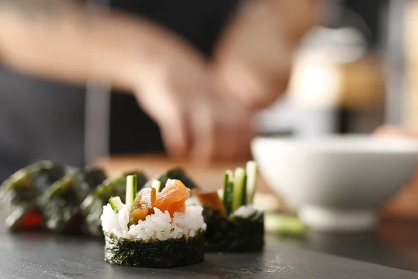 Cozinha japonesa, sushi — Fotografia de Stock
