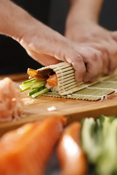 Avrundning sushi — Stockfoto