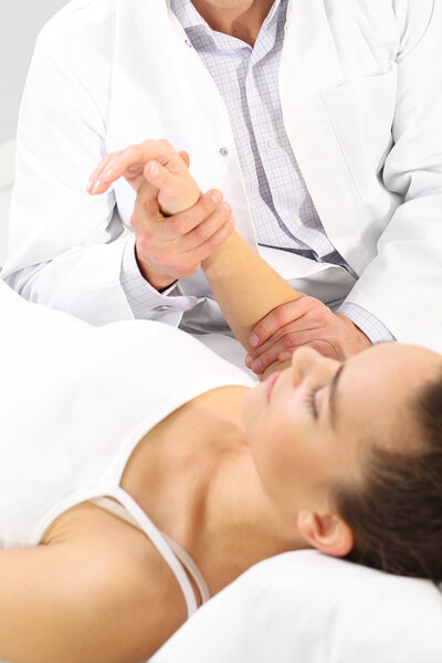 Physiotherapy, physiotherapist doctor performs surgery