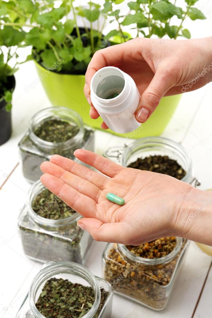 herbal tablet. Herbal Medicine