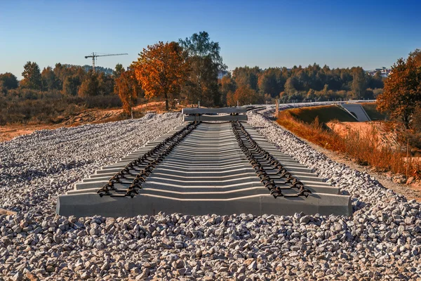 Konkreta järnvägssyllar — Stockfoto