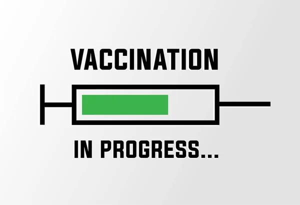 Μπαρ Προόδου Εμβολιασμού Κατά Του Ιού Του Κερατοειδούς Εμβολιασμός Εξέλιξη — Διανυσματικό Αρχείο