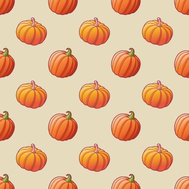 Sebzeler. Tekstil baskısı için kabak pürüzsüz desen. Hasat et. Olgun balkabağının parlak çizimleri. Şükran Günü paket kağıdı.