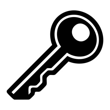 Anahtar simgesi düz çizim. Png clipart