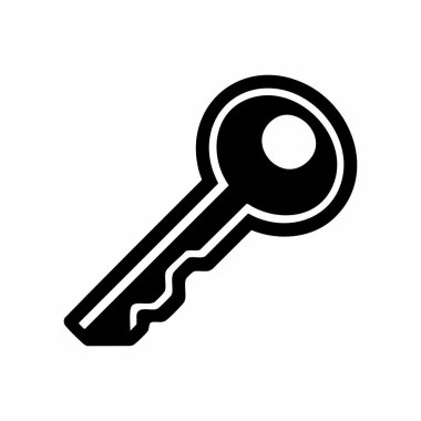 Anahtar simgesi düz vektör çizim