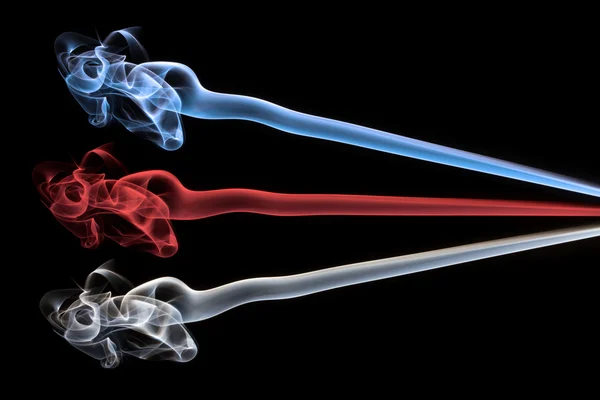 Blue, red and white smoke abstract — Stock Photo, Image