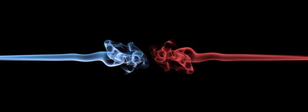 Niebieski dym vs czerwony dym streszczenie Obrazek Stockowy