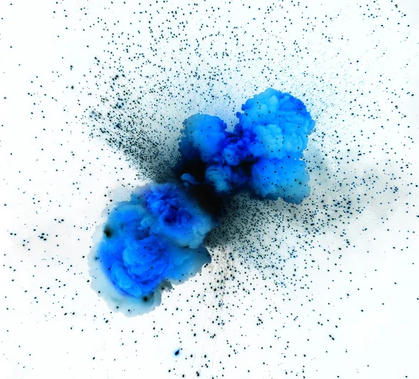 Modré exploze izolované — Stock fotografie