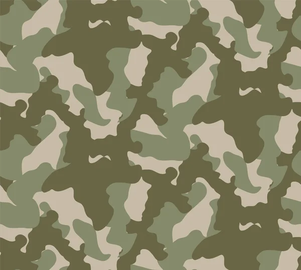 Problemfri camouflage mønster. Khaki tekstur, vektor illustration. Camo print baggrund. Abstrakt militær stil kulisse – Stock-vektor