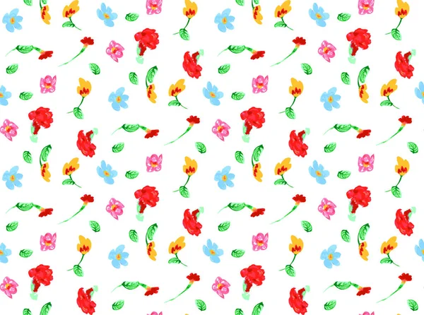 Motif floral sans couture. Fond de fleur. — Image vectorielle