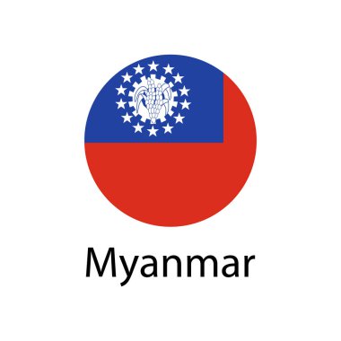 Vektör Myanmar bayrağı, Myanmar bayrak illüstrasyonu, Myanmar bayrağı resmi, Myanmar bayrağı resmi