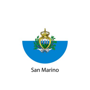 San Marino bayrağı. Vektör illüstrasyonu.