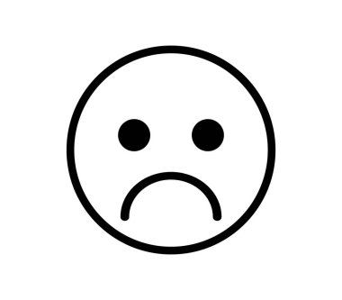 Uygulamalar ve web siteleri için üzgün gülen surat simgesi resim simgesi