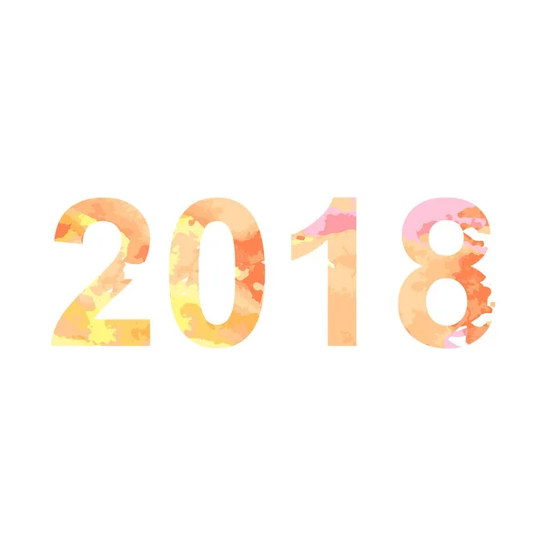 Glückwunschkarte Frohes Neues Jahr 2018 — Stockvektor