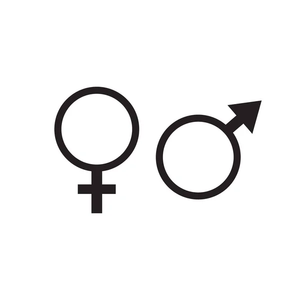 Ikon Baris Web Simbol Gender Simbol Laki Laki Dan Perempuan - Stok Vektor