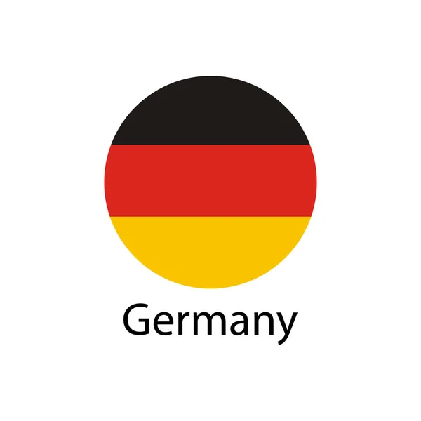 Flag Germany Icon Badge Button German National Symbol Vector Illustration — Stock Vector