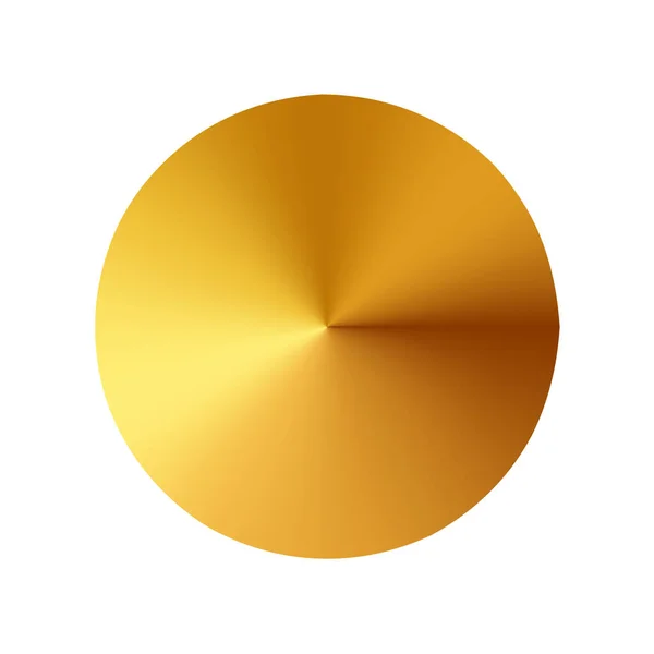 Goldknopf Metallkreis Taste Vektor Illustration Für Ihr Design — Stockvektor