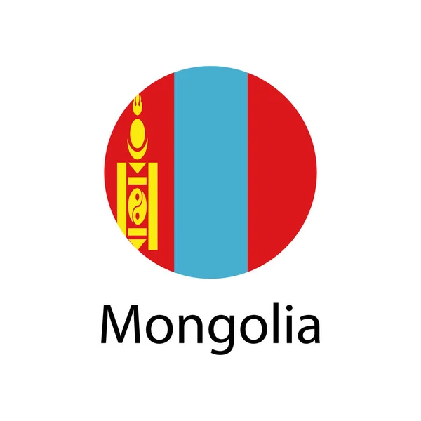 Vektor Mongolia Flag Mongolia Flag Illustration Mongolia Flag Picture Mongolia - Stok Vektor