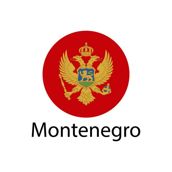 Flagga Montenegro Vektor Illustration — Stock vektor
