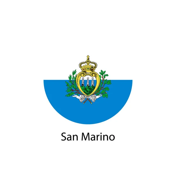 サンマリノの旗 ベクターイラスト — ストックベクタ