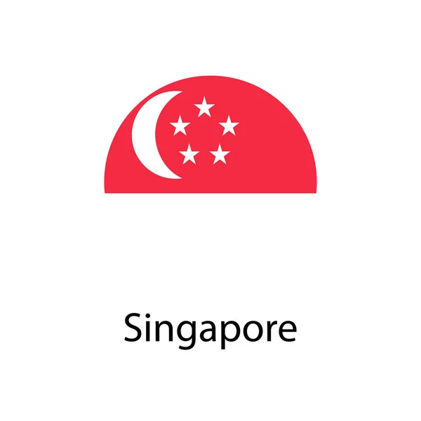 Citra Vektor Bendera Singapura - Stok Vektor