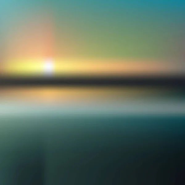 Фоновый Закат Солнце Морской Воды Абстрактный Закат Отключенными Огнями — стоковый вектор
