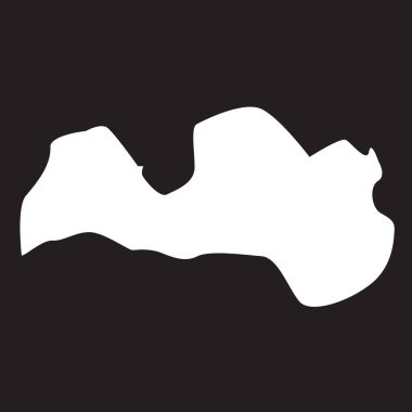 Letonya vektör haritası. İzole vektör illüstrasyonu. Beyaz arka planda siyah. EPS Resimleri.