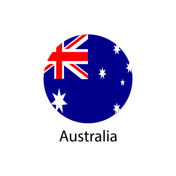 Vector Flag Button Series Australia — Stock Vector