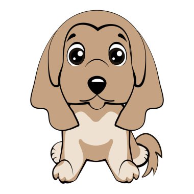 Afgan av köpeği cinsinin vektör rengi çizimi